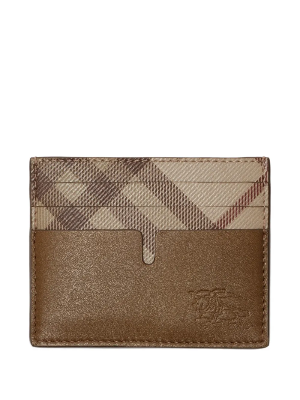 Burberry Tall Pop Check card case - Marrone