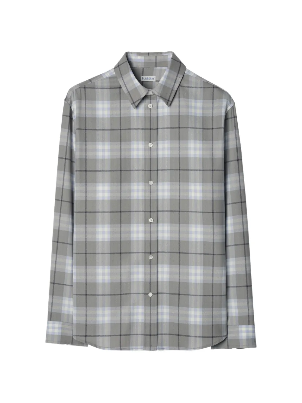 Burberry classic fit Check wool shirt Grijs