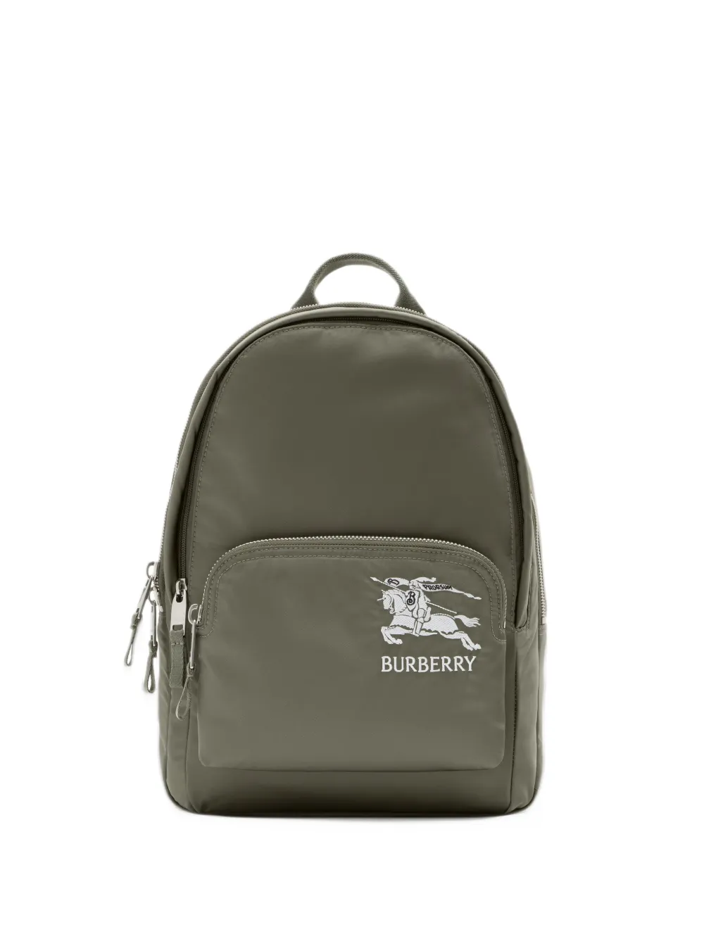 Burberry Knight logo zip backpack Groen