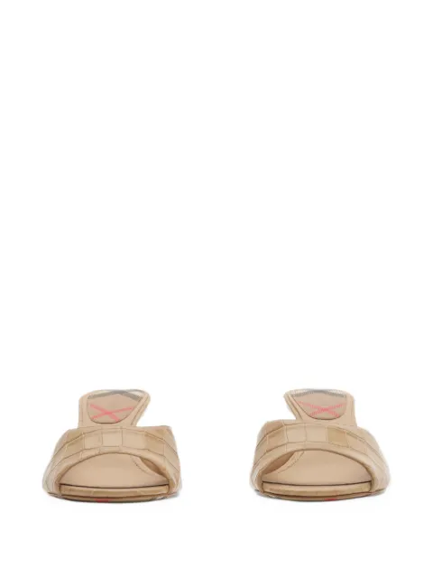Burberry crocodile-effect leather mews Low sandals​