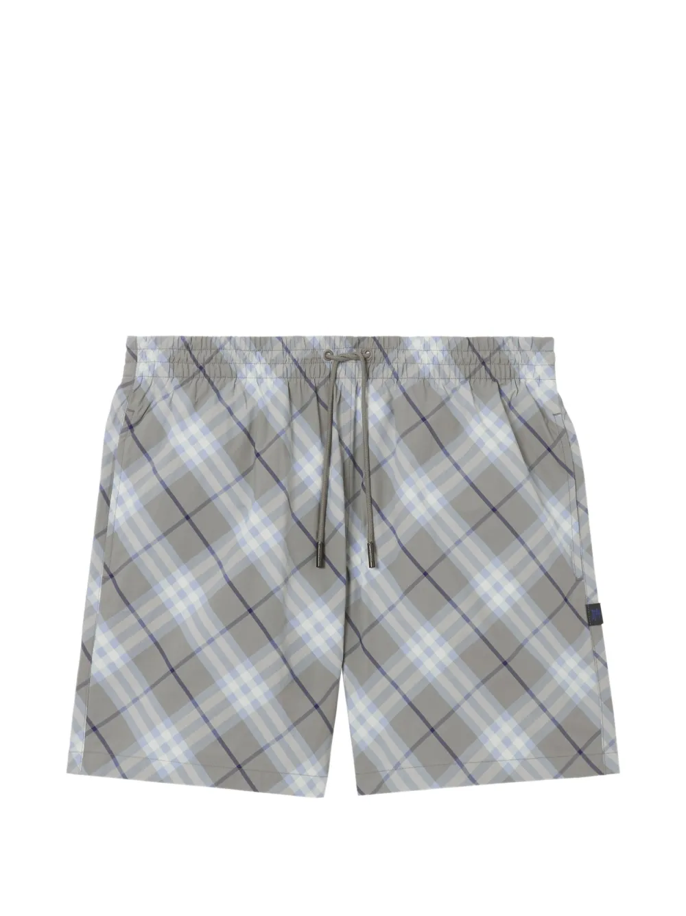 Burberry Check swim shorts Grijs