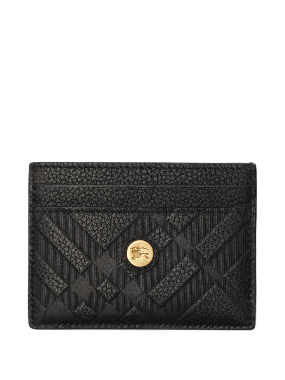 Burberry embossed Check card case - Nero