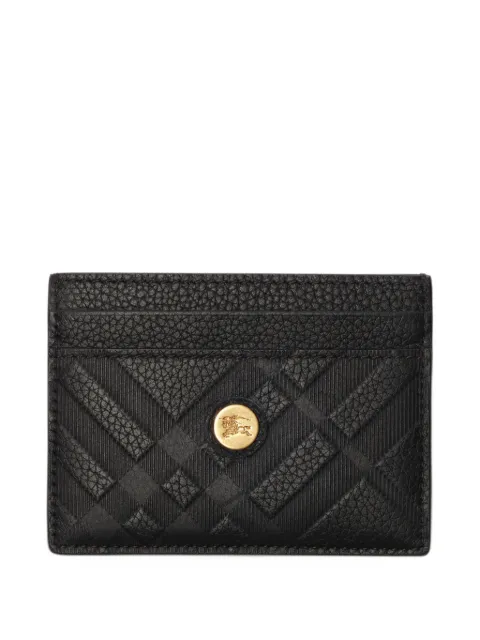 Burberry embossed Check card case