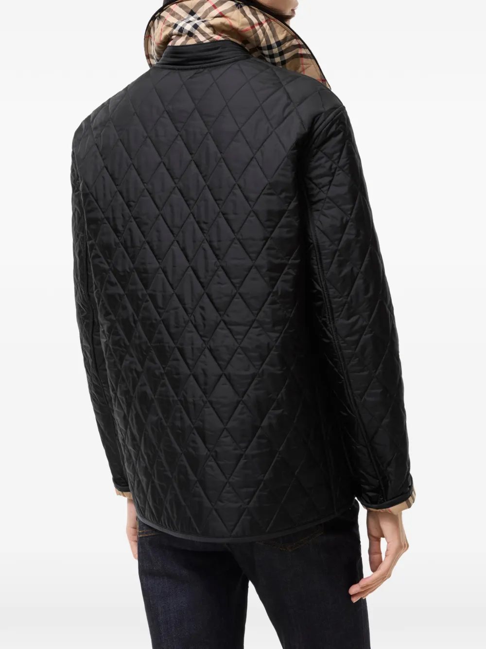 Burberry quilted nylon Dranefeld barn jacket Zwart