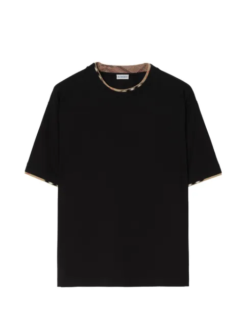 Burberry Check trim cotton T-shirt
