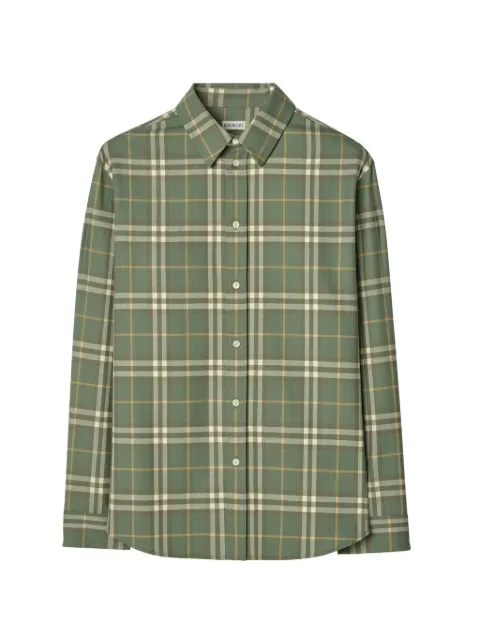 Burberry Classic fit check wool shirt
