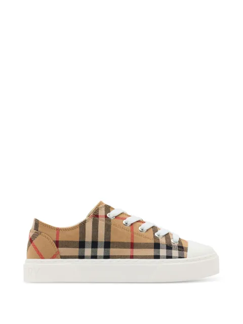 Burberry Kids check patterned sneakers