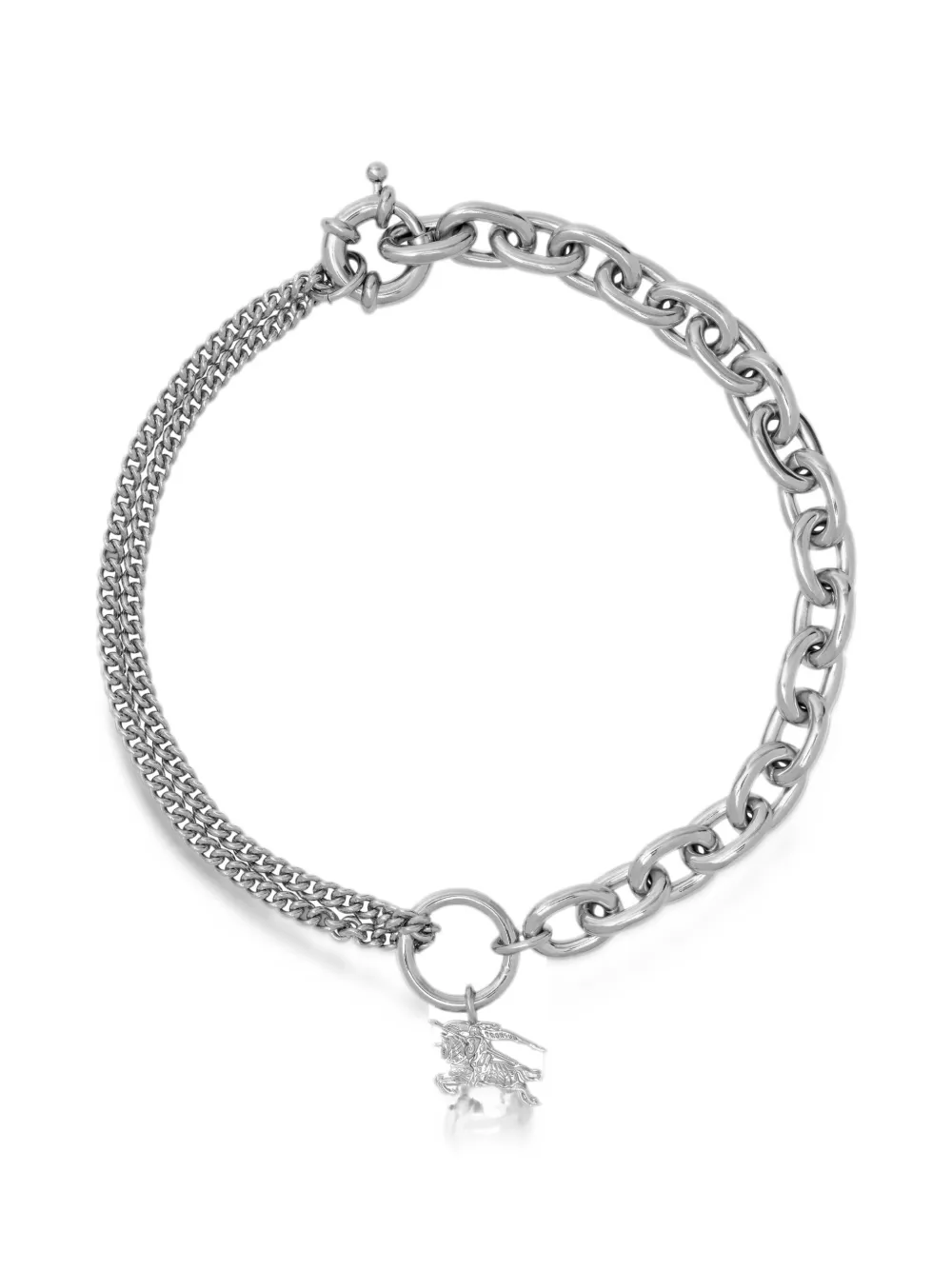 Burberry Knight dual-chain bracelet - Argento