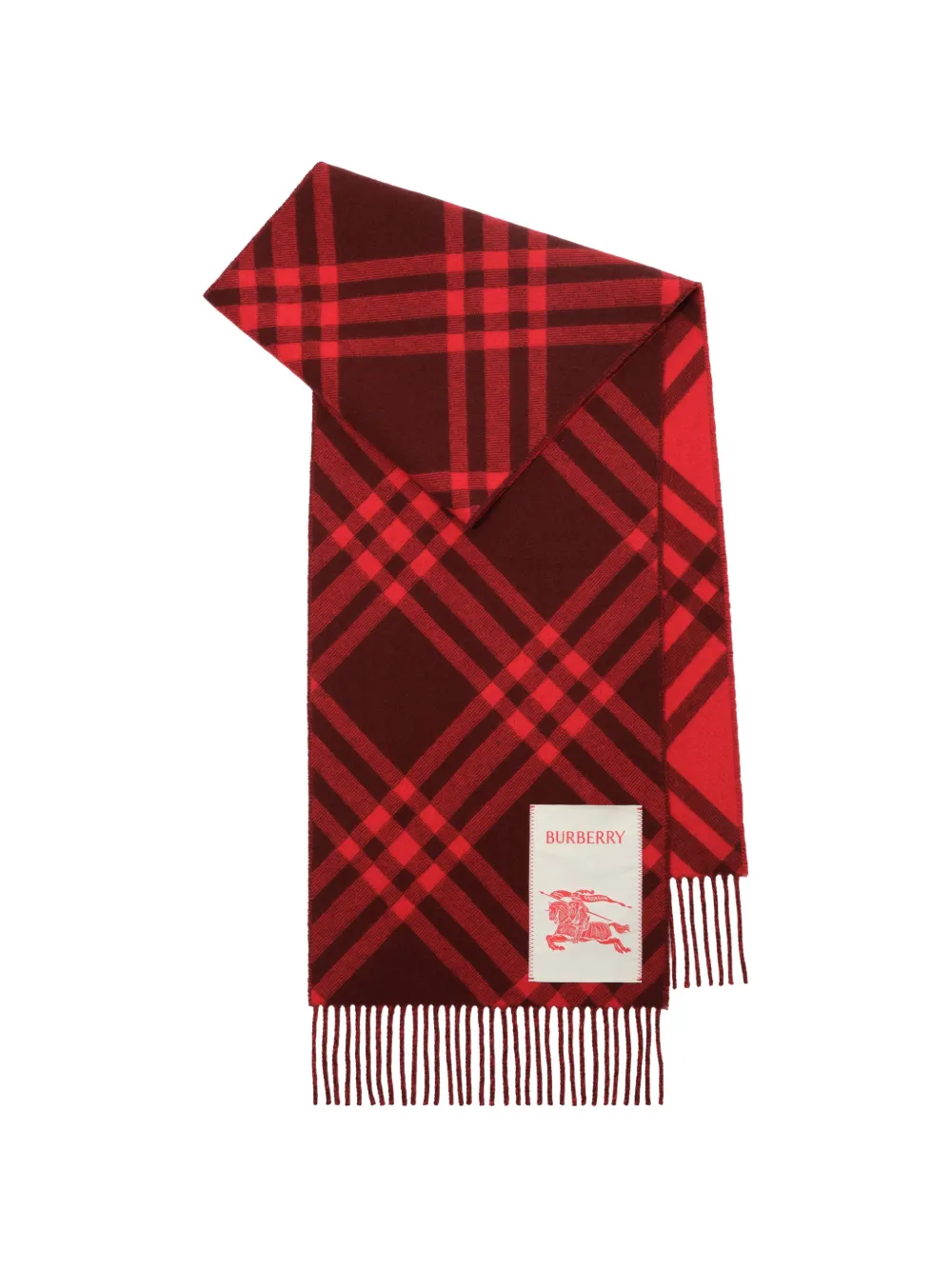 Burberry Check cashmere scarf Rood