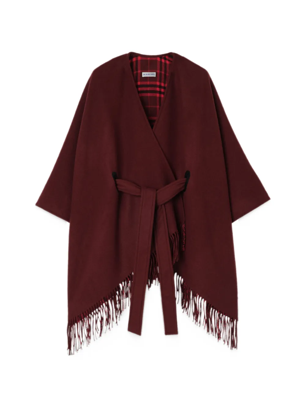 Burberry wool tay cape Rood