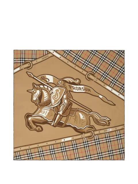 Burberry Knight graphic silk scarf