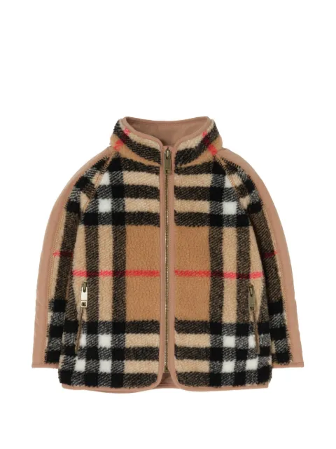 Burberry Kids check fleece jacket