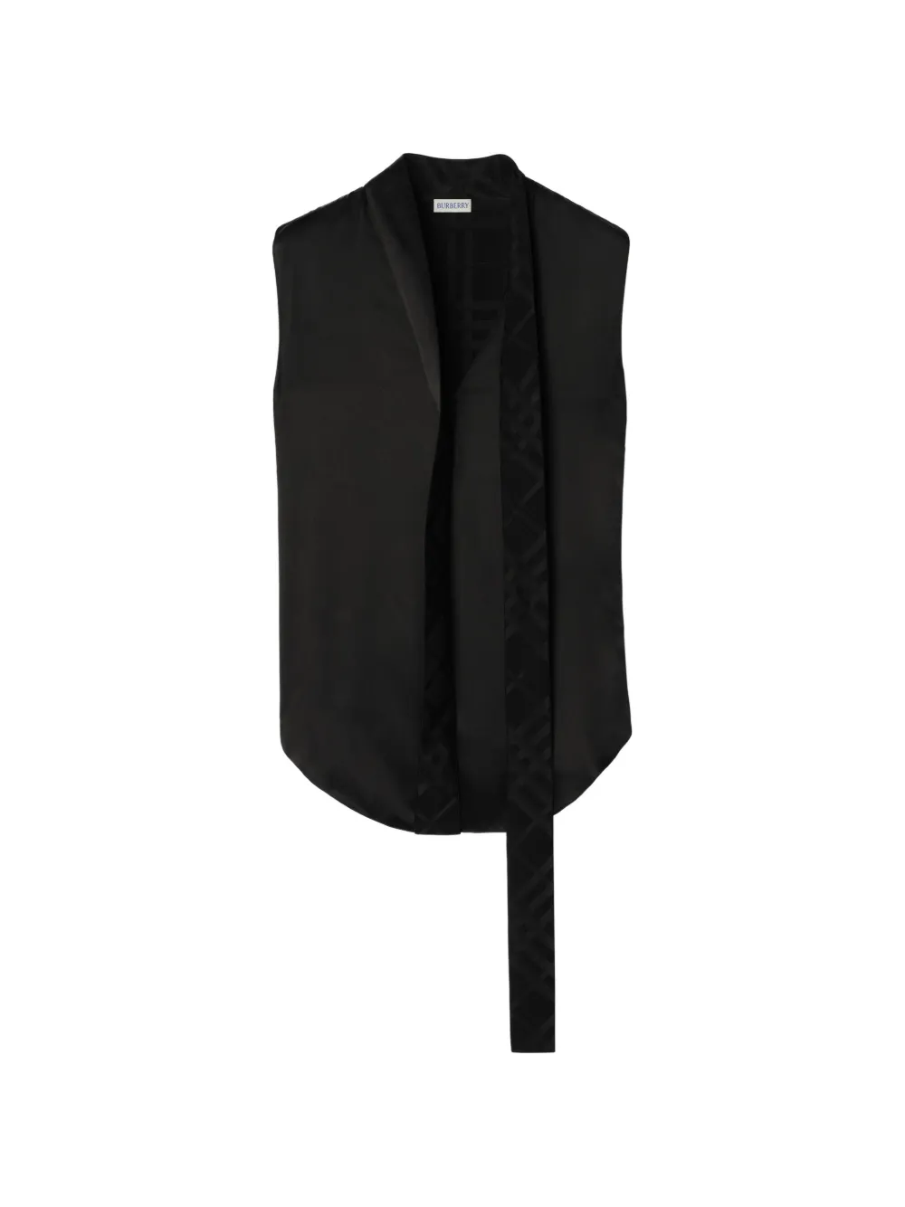 Burberry Check silk scarf top - Nero
