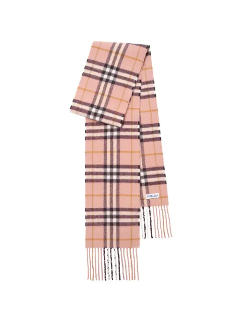 Burberry narrow Check cashmere scarf