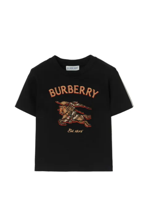 Burberry Kids playera Knight Check de algodón