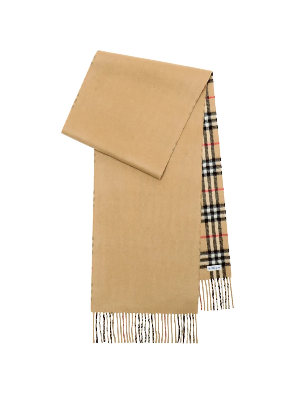 Burberry reversible Check cashmere scarf Beige
