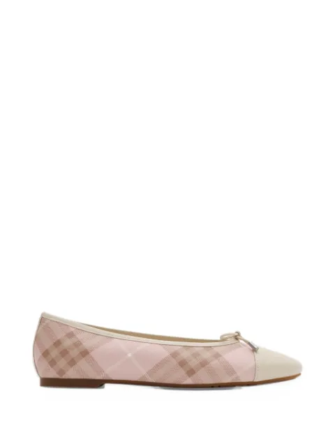 Burberry check canvas Highgate ballerinas