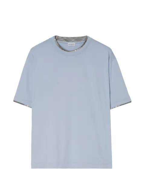 Burberry Check trim cotton T-shirt