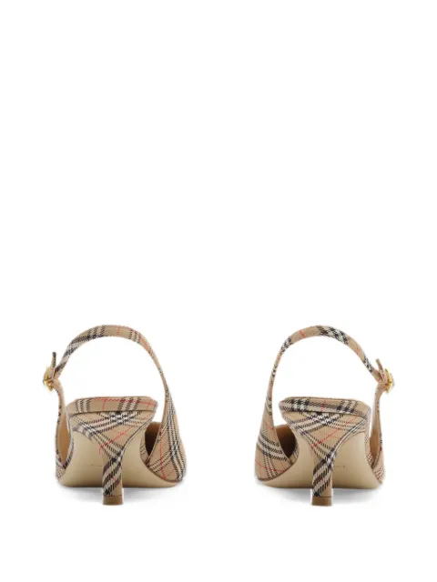 Burberry Check Dame slingback pumps