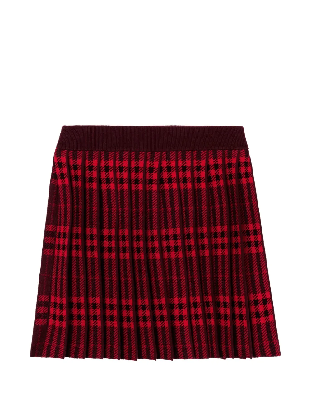 Burberry Kids check patterned pleated skirt - Rosso