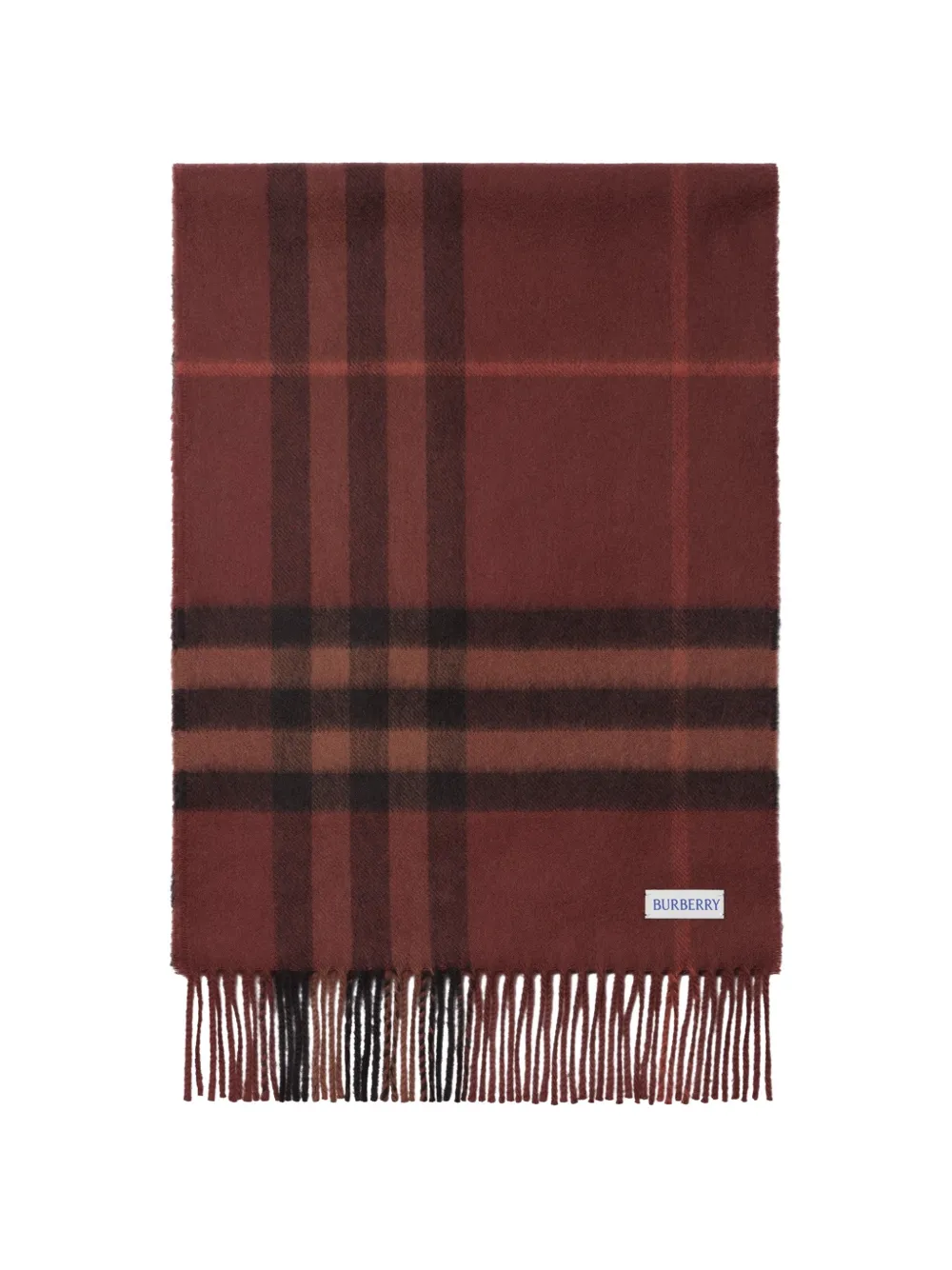 Burberry Check cashmere scarf Rood