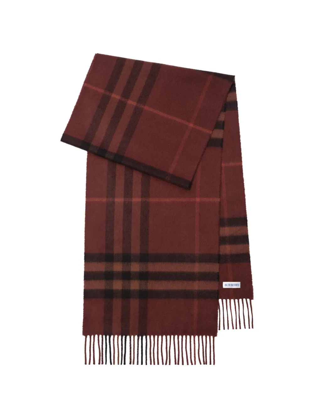 Burberry Check cashmere scarf Rood