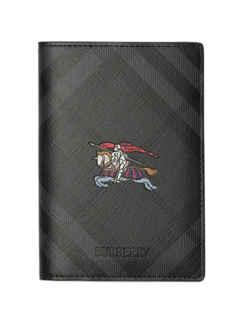 Burberry Knight City Check passport holder