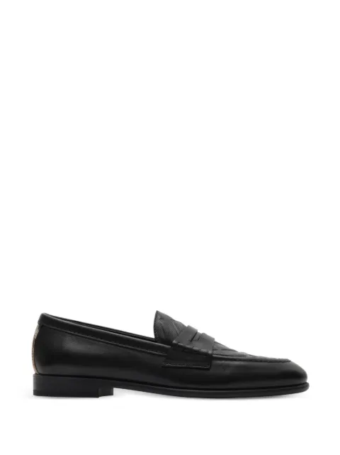 Burberry Check leather opal loafers