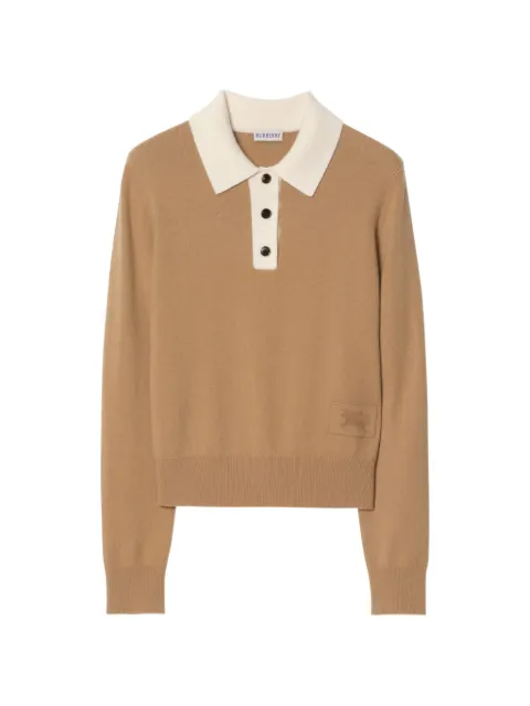 Burberry long-sleeve cashmere-blend polo shirt