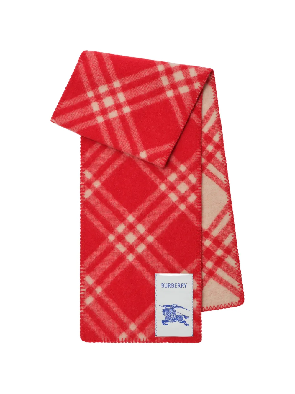 Burberry check wool scarf Rood