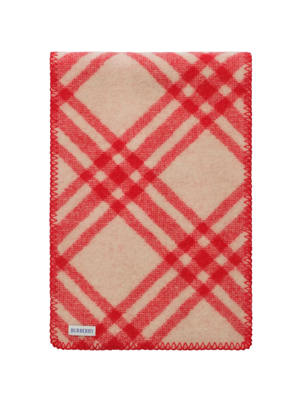 Burberry check wool scarf Rood