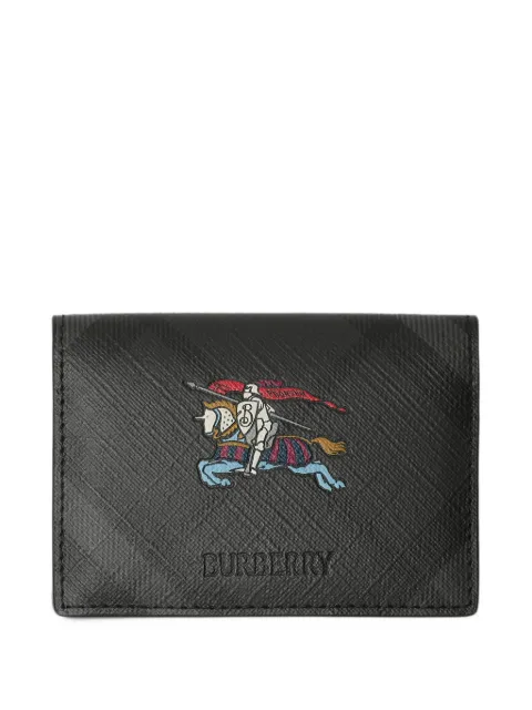 Burberry Knight City Check bifold card case