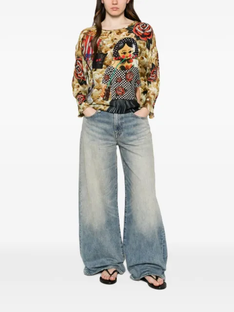 The Artistylist popcorn-print blouse