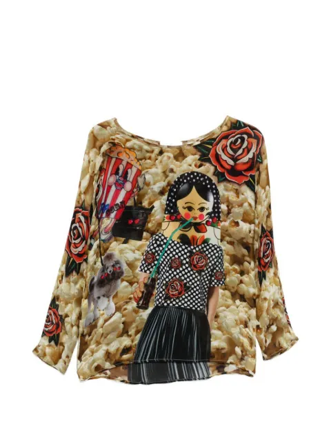 The Artistylist popcorn-print blouse