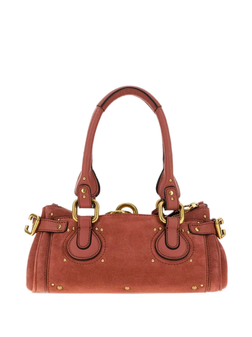 Chloé small Paddington bag in suede leather - Red