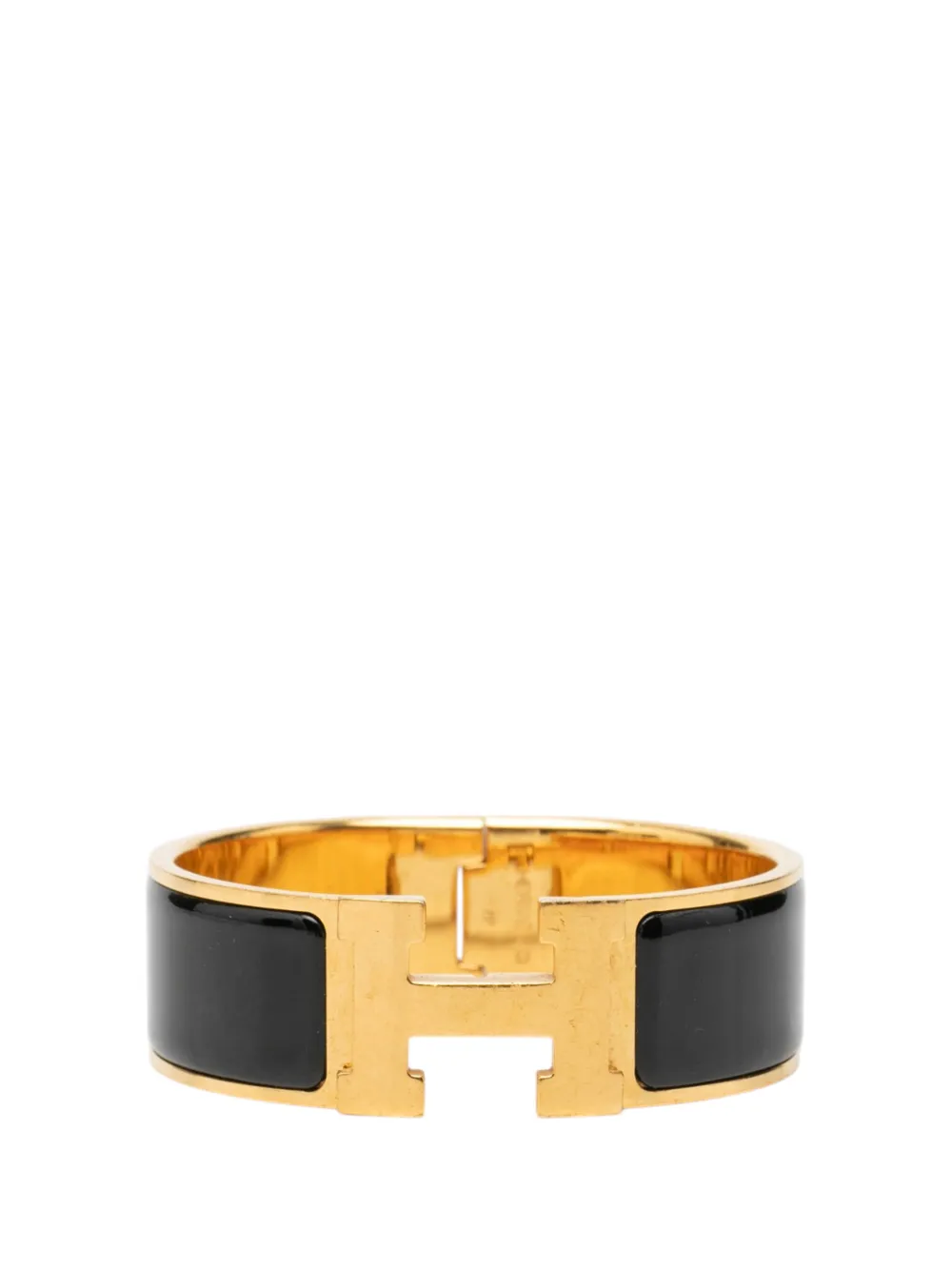 Hermès Pre-Owned 2000-2026 Wide Enamel Clic Clac H Bracelet PM costume bracelet - Nero