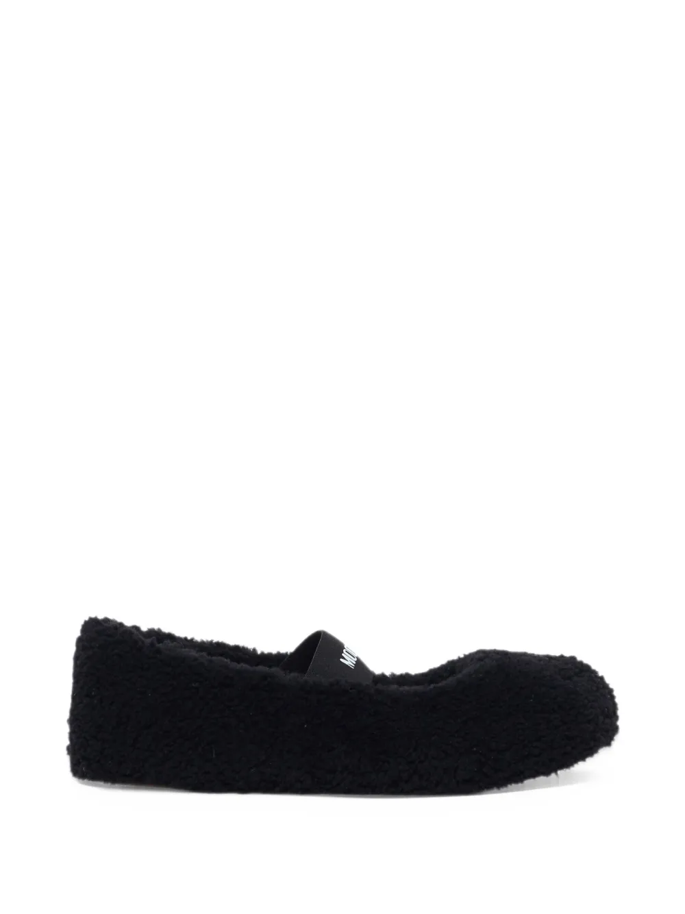 Moon Boot black shearling ballerinas - Nero