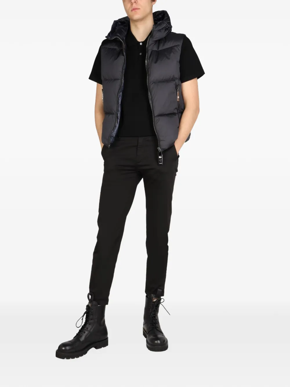 Tatras quilted hooded gilet - Black