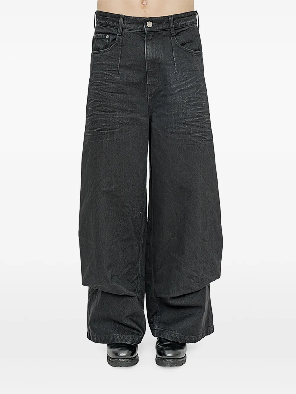 SONGZIO Sculpt layered jeans - Nero