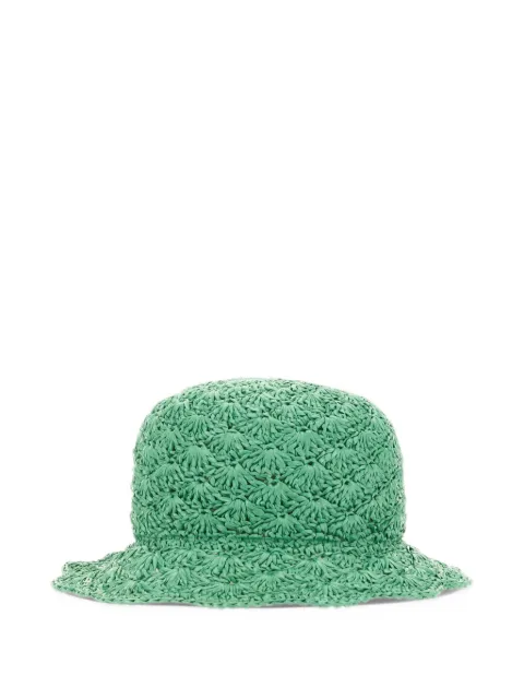 RED Valentino crochet-knit raffia bucket hat