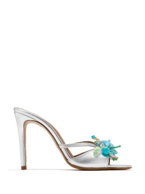 Alameda Turquesa Aquamarine bead-embellished sandals