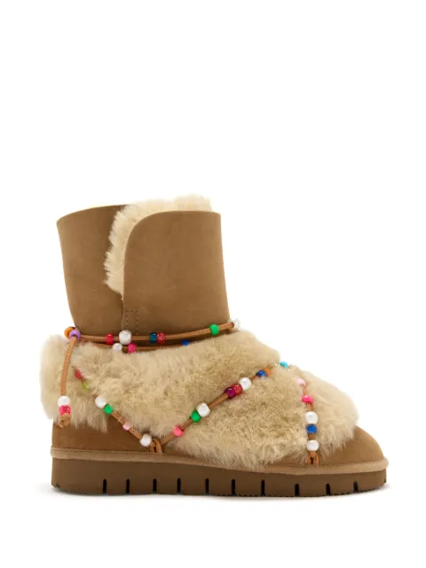 Alameda Turquesa Leo Rainbow bead-embellished boots