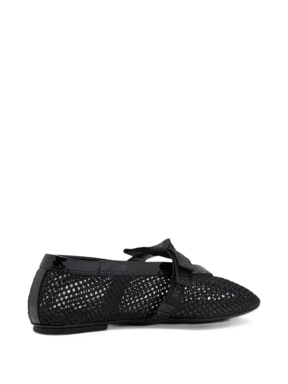Schutz bow-detail mesh ballet flats - Nero