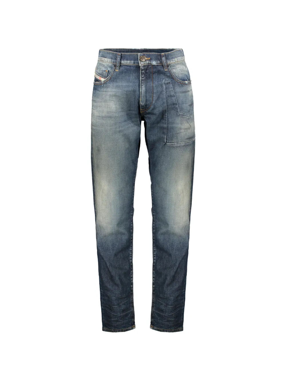 Diesel faded straight-leg jeans Blauw