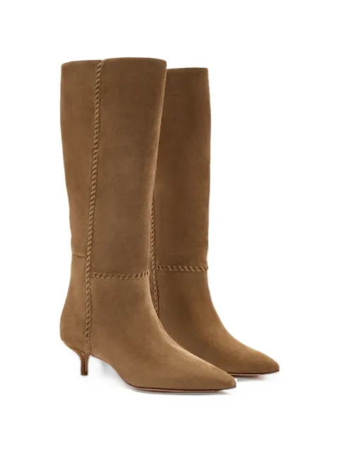 Veronica Beard Lisa whipstitch suede boots