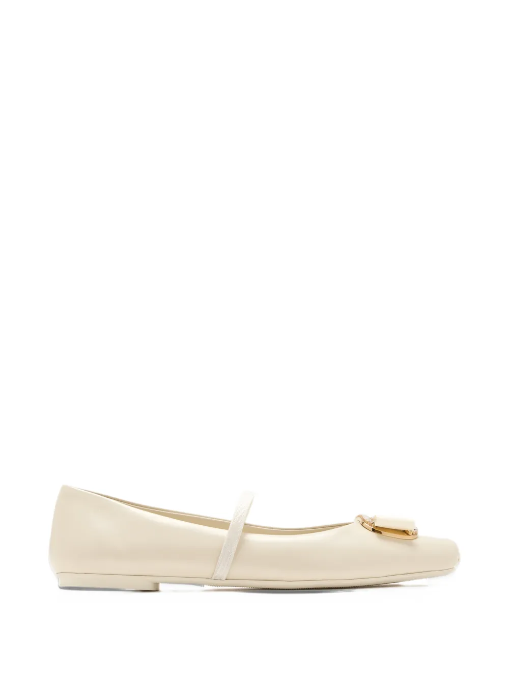 Ferragamo Zina B crystal-embellished ballet flats - Toni neutri