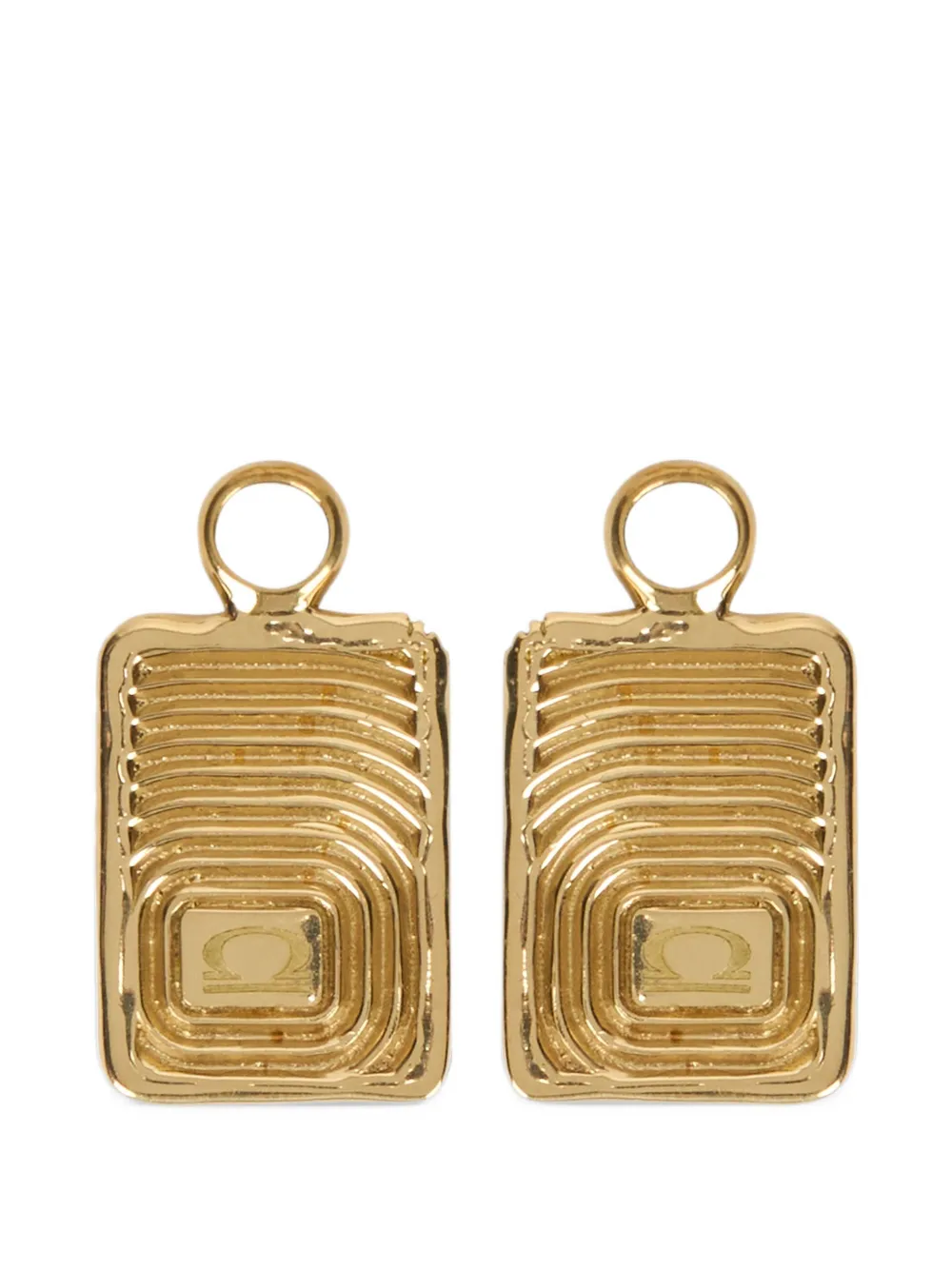 Ellery Libra zodiac pendant hoop earrings - Oro