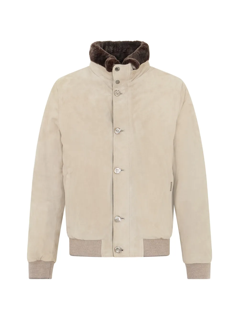Moorer Cleros fur-trim padded jacket Beige