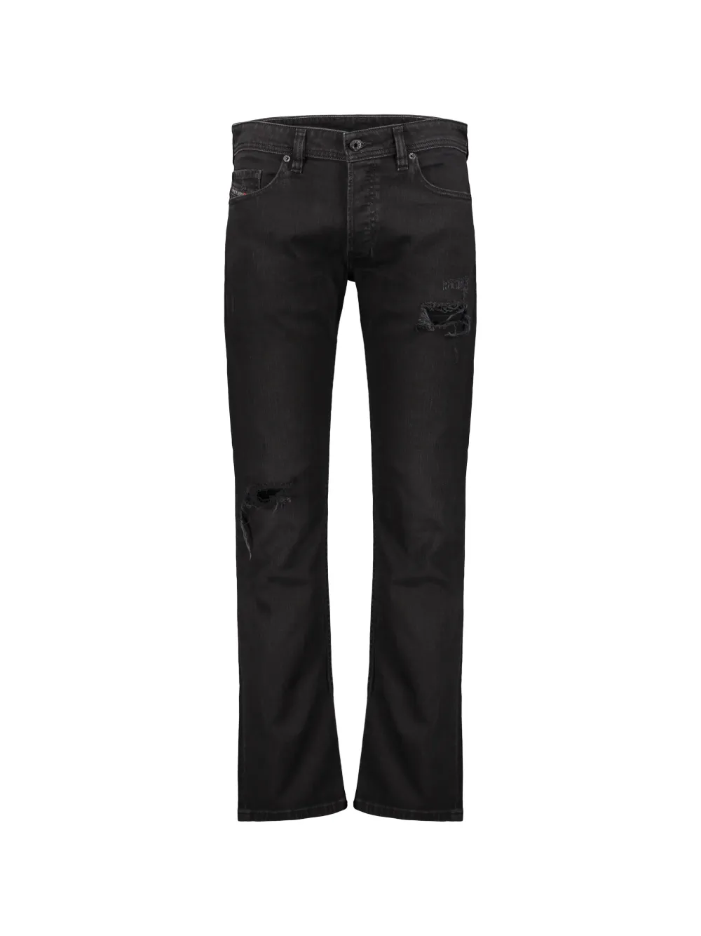Diesel distressed straight-leg jeans - Nero
