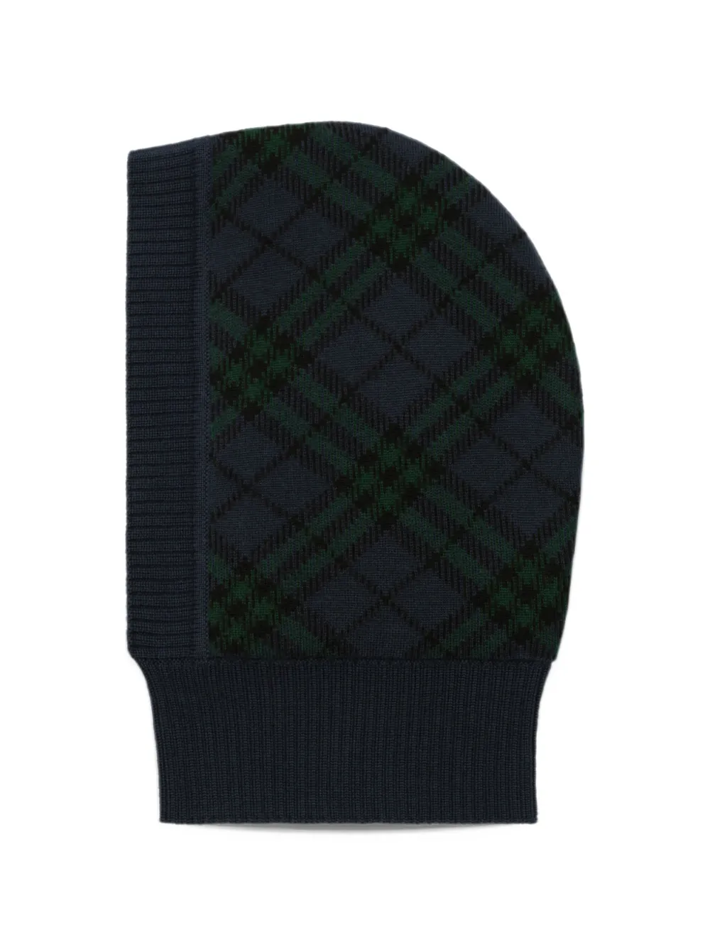 Burberry check wool blend hood Zwart